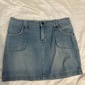 Vintage route 66 short jean skirt